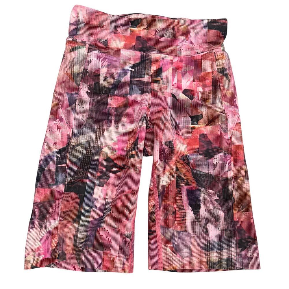 Lululemon Fast and Free High-Rise shorts Nulux Geometric patchwork print sz 6
